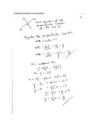 Gradient line add maths