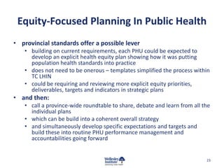 Health Equity Strategy into Public Health Action | PPTX