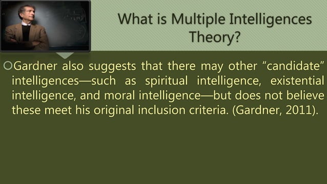 Gardner's Theory of Multiple Intelligences | PPT