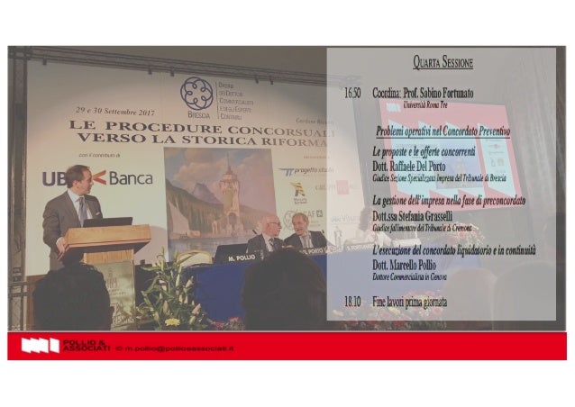 Le procedure concorsuali verso la storica riforma I ...