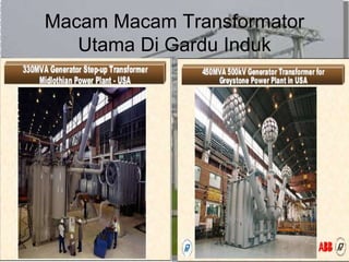 Macam Macam Transformator
Utama Di Gardu Induk
 