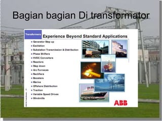Bagian bagian Di transformator
 