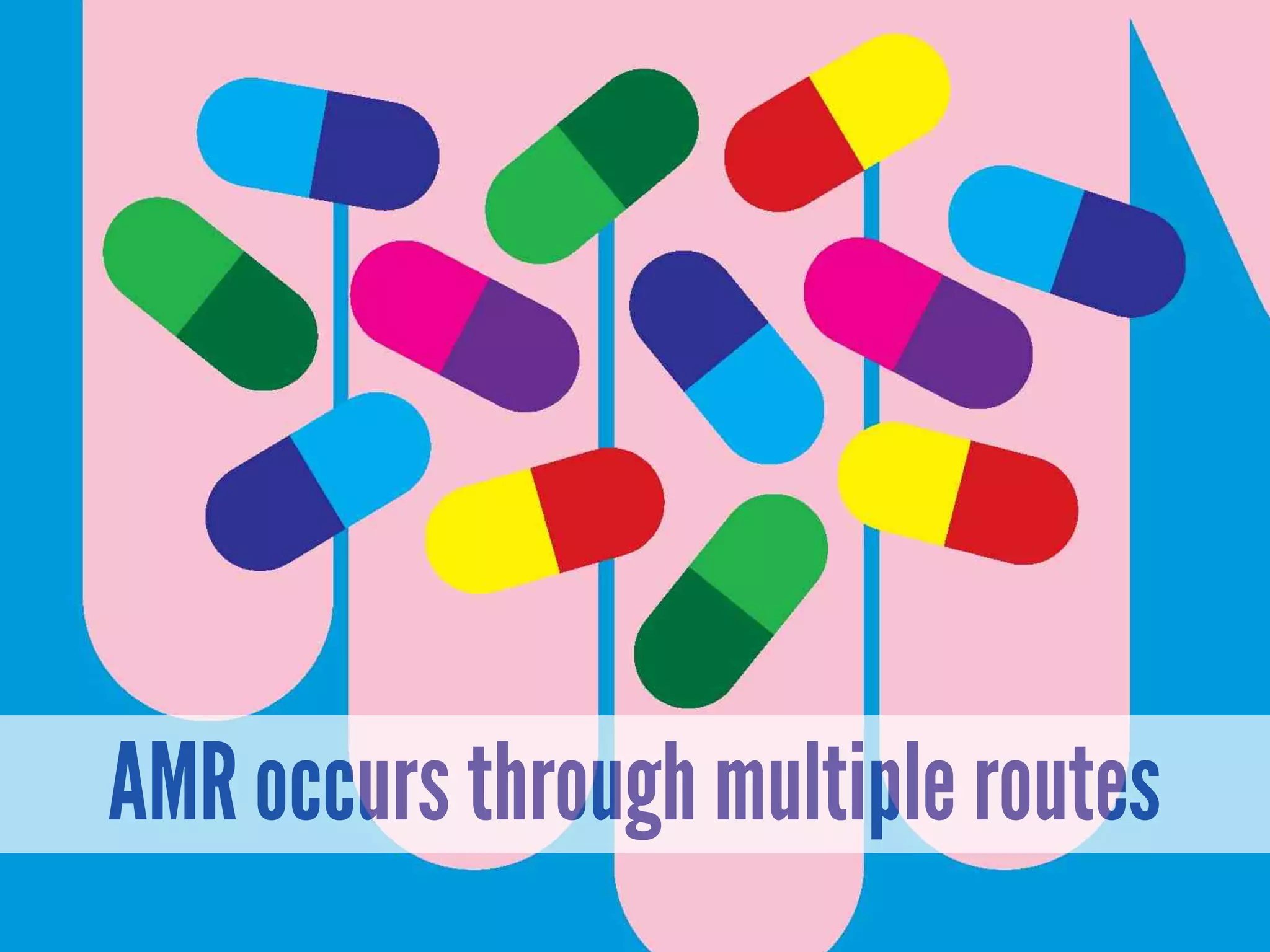 AMR occurs through multiple routes
 