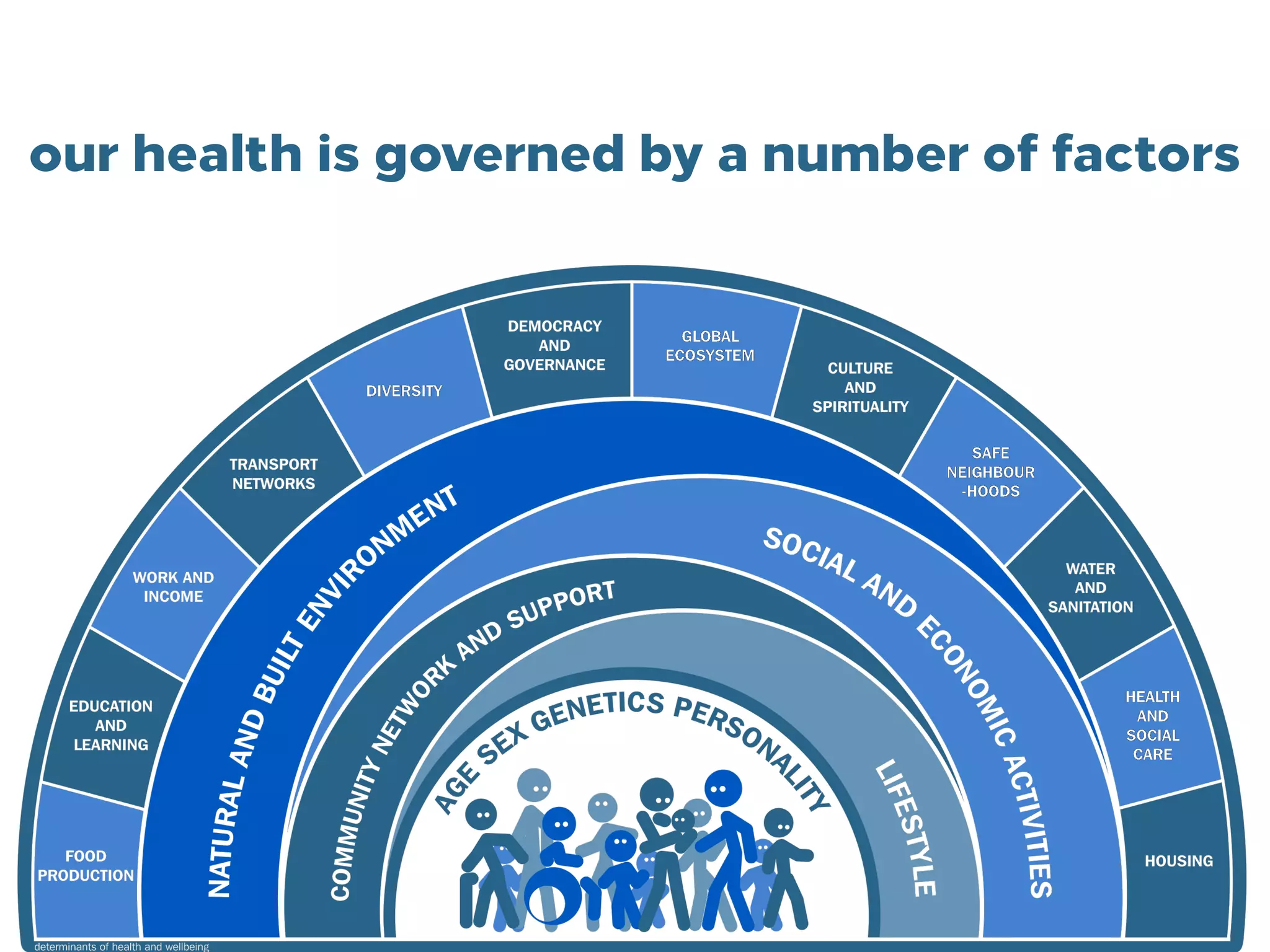 our health is governed by a number of factors
 