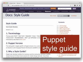 Puppet
style guide
 