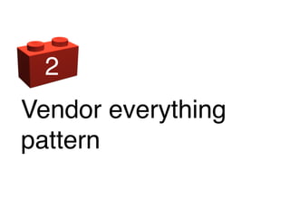 Vendor everything
pattern
2
 