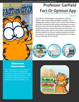 Professor Garfield Fact or Opinion App Review