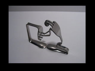 Pequenas esculturas com garfos