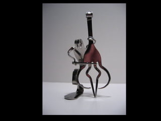 Pequenas esculturas com garfos