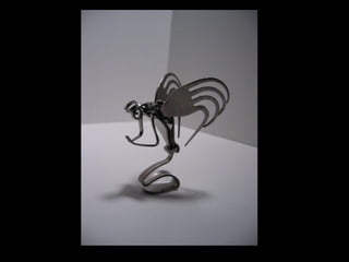 Pequenas esculturas com garfos