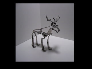 Pequenas esculturas com garfos