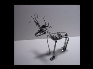 Pequenas esculturas com garfos