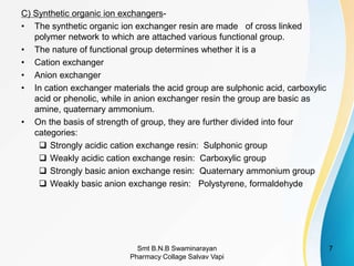 Ion Exchange Chromatography and Column Chromatography