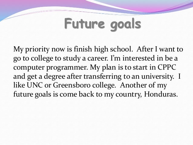 essay on future goals after high school