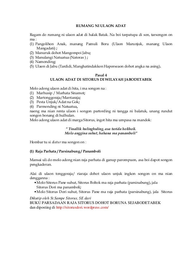 99 Contoh Undangan Mangadati Batak Gratis