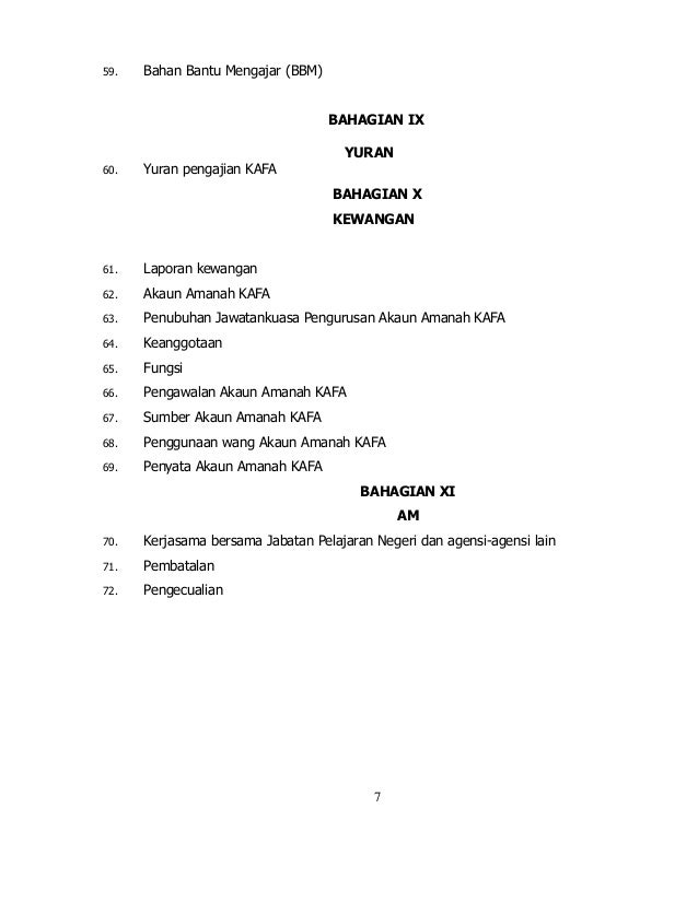 GARIS PANDUAN KAFA OLEH JAKIM 2011