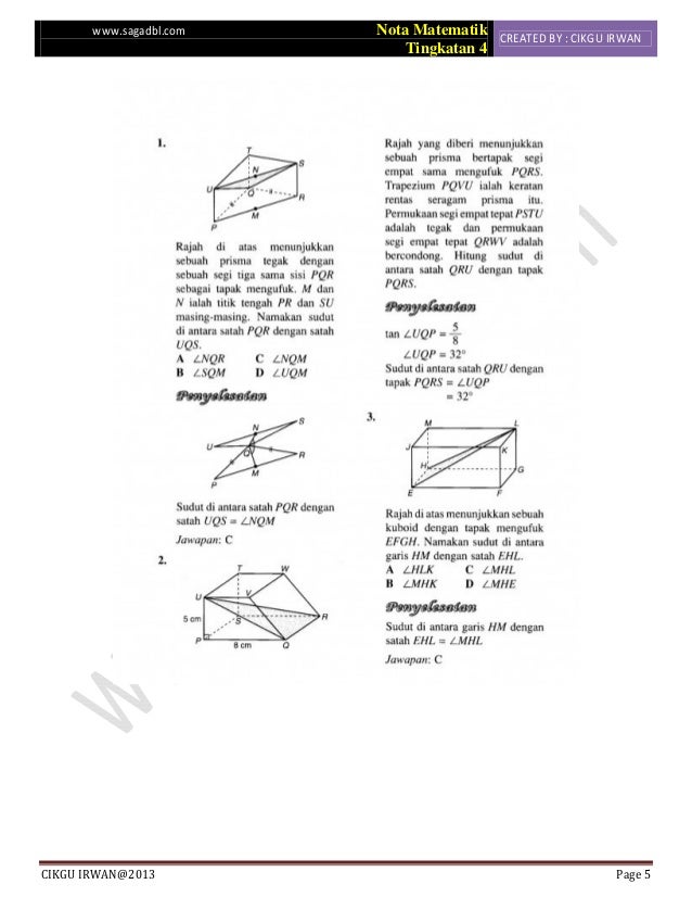 Soalan Matematik Tingkatan 4 Penaakulan Matematik - ABC Contoh