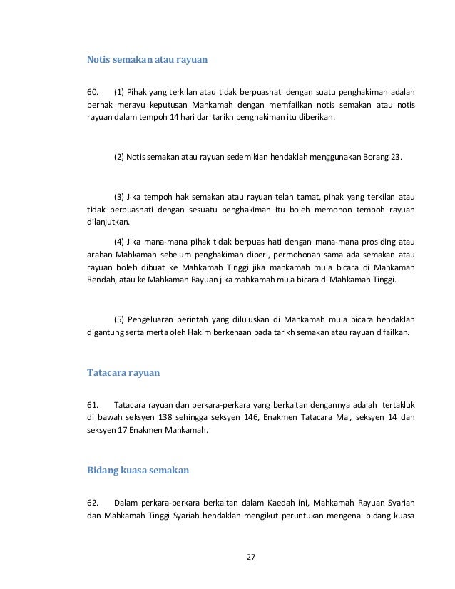Surat Rayuan Mahkamah - Malacca s