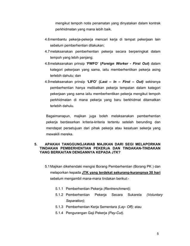 Garis panduan pemberhentian_pekerja_-_jtk_ns_2009 | PDF