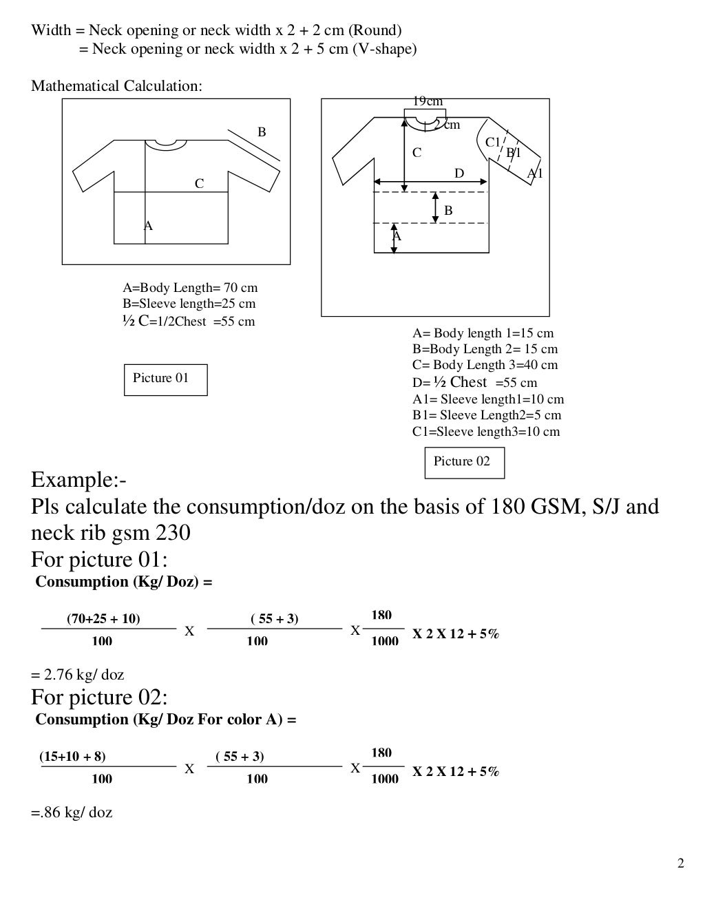Garment costing