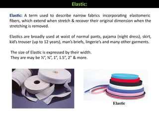 Normal Elastic Textiles Comprehensive Guide to Garments Accessories and Trims in Apparel ...