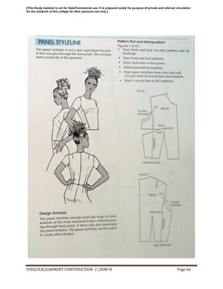 Garment construction study material for designing student | PDF