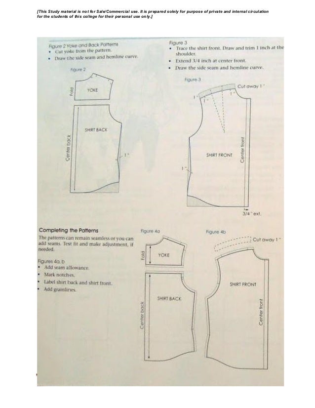 Garment construction study material for designing student