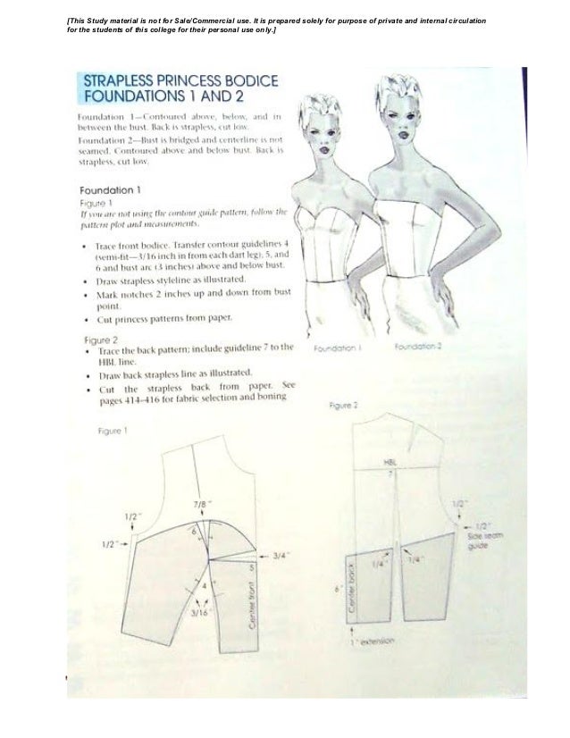 Garment construction study material for designing student