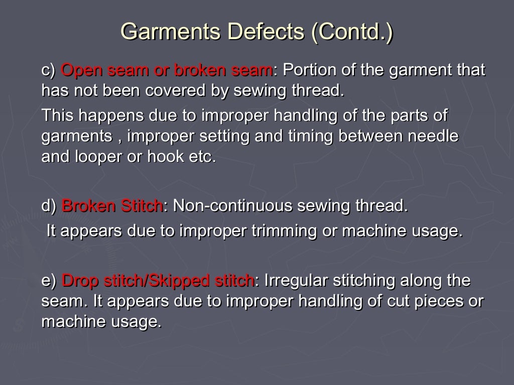 Garment Defects