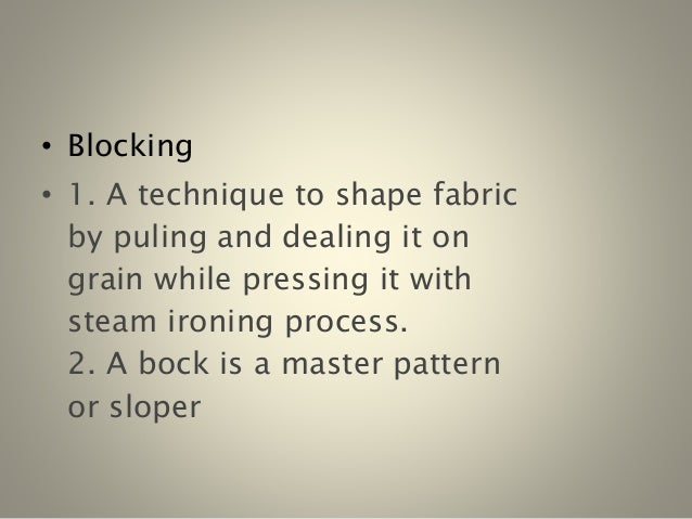 Garment Draping Terminology