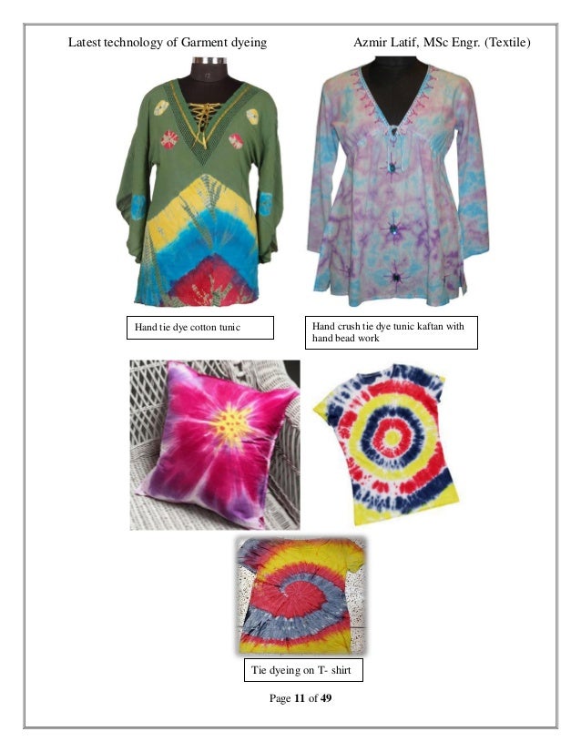 Garment dyeing technique