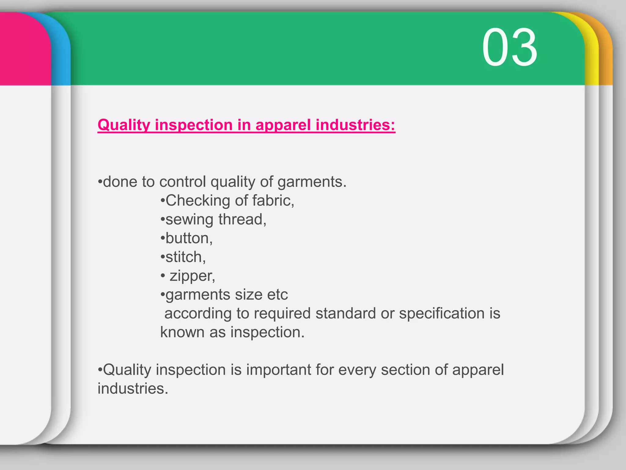 Garment inspection | PDF