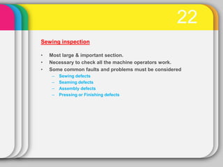 Defect Library For Inspection Garments Garment inspection | PDF