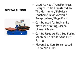 Garment Fusing Types Garment printing | PPT