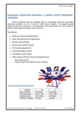 Garment printing internship