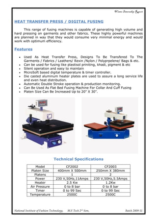 Garment printing internship