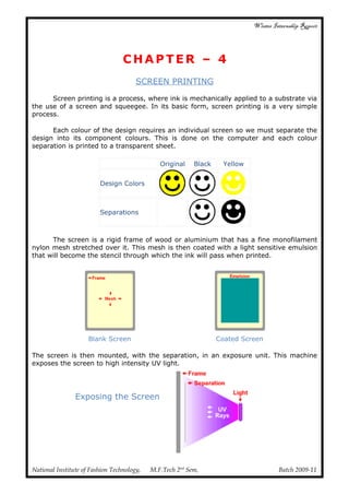 Garment printing internship