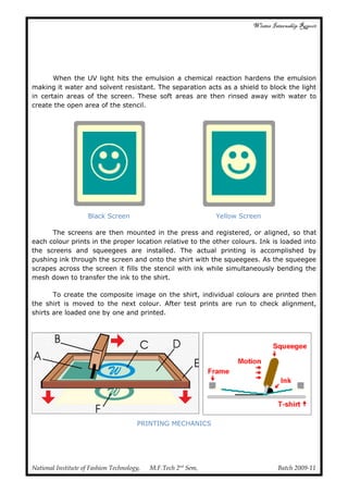 Garment printing internship