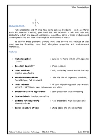 Garment printing internship