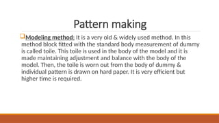 Modeling Pattern Garments Pattern.pptx(Pattern making in garments) | PPTX
