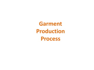 Garment
Production
  Process
 