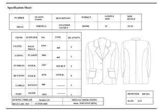 Richa Tilwani ,Second Year Fashion Design Student NSQF Level -6 | PDF