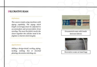 DECORATIVE SEAM
 