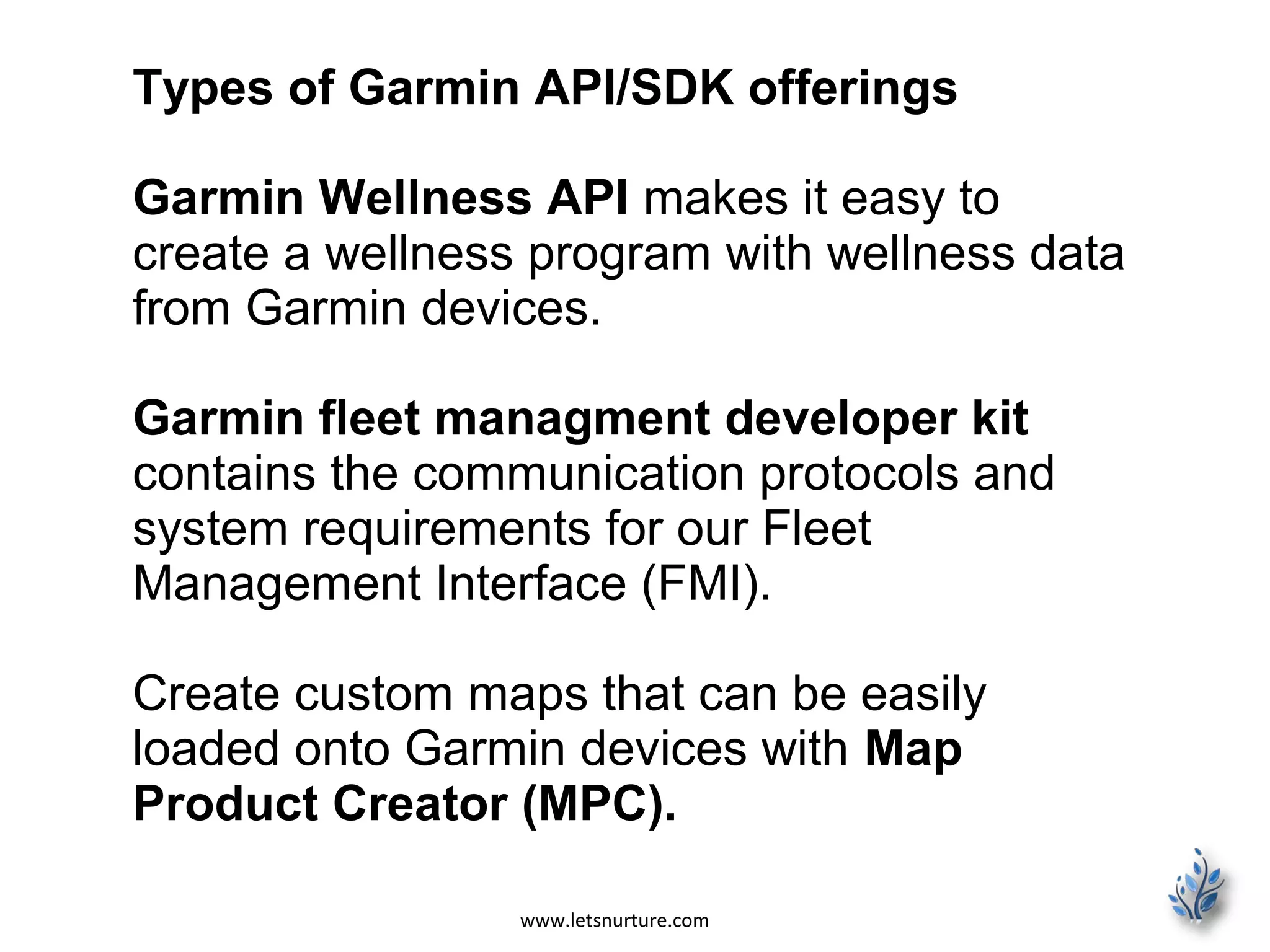 Narmin Api Garmin api integration | PPT