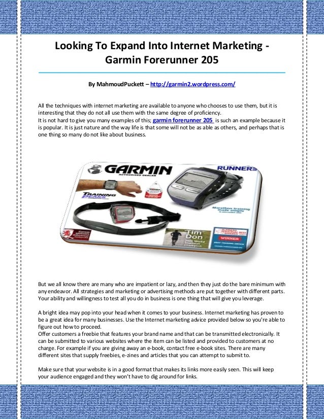 garmin forerunner 205