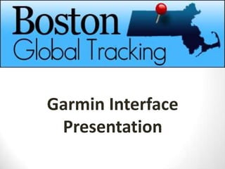 Garmin Interface
 Presentation
 