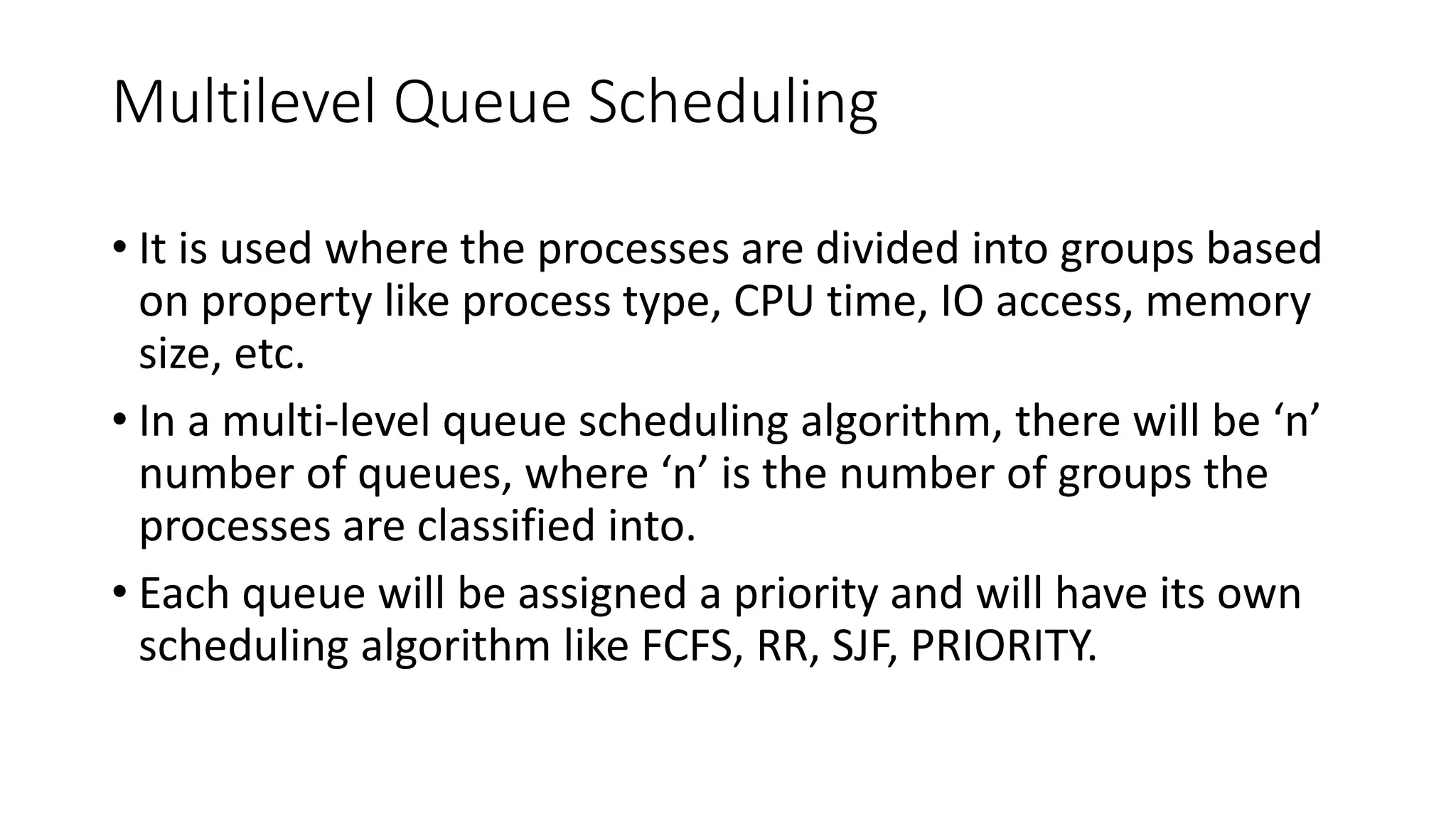 MULTILEVEL QUEUE SCHEDULING | PPT