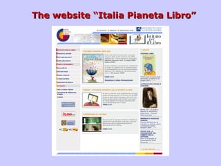 The website “Italia Pianeta Libro”The website “Italia Pianeta Libro”
 