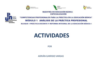 ACTIVIDADES
        POR



 ADRIÁN GARRIDO VARGAS
 