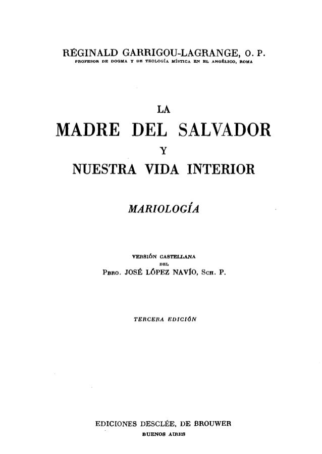 Garrigou lagrange, r. - la madre del salvador - desclee de brouwer, b…